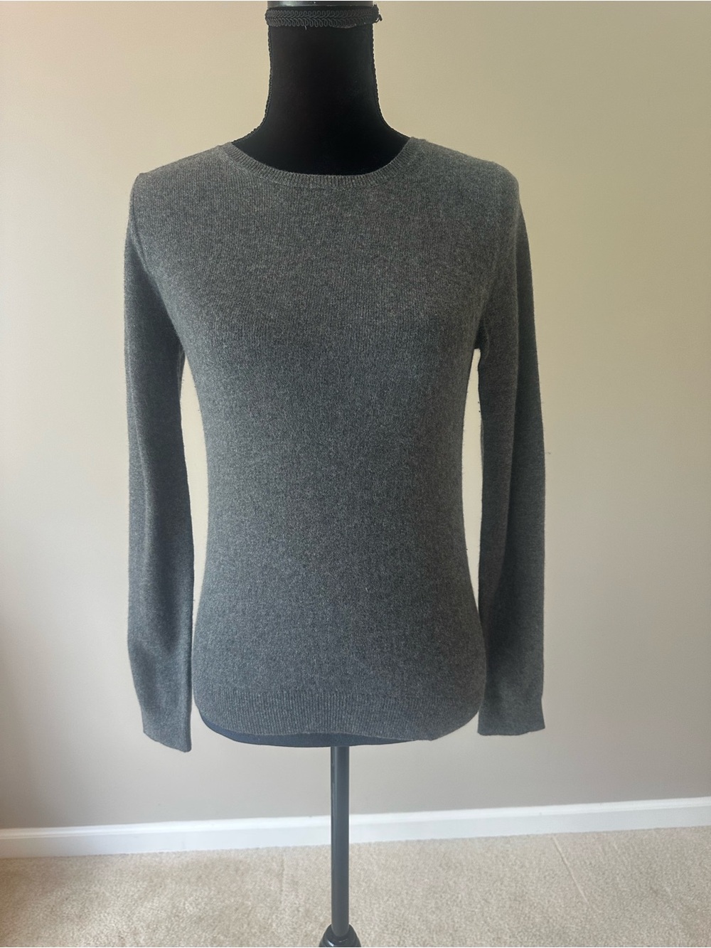 Saks Fifth Avenue Classic Cashmere Crewneck Sweater - Charcoal Gray